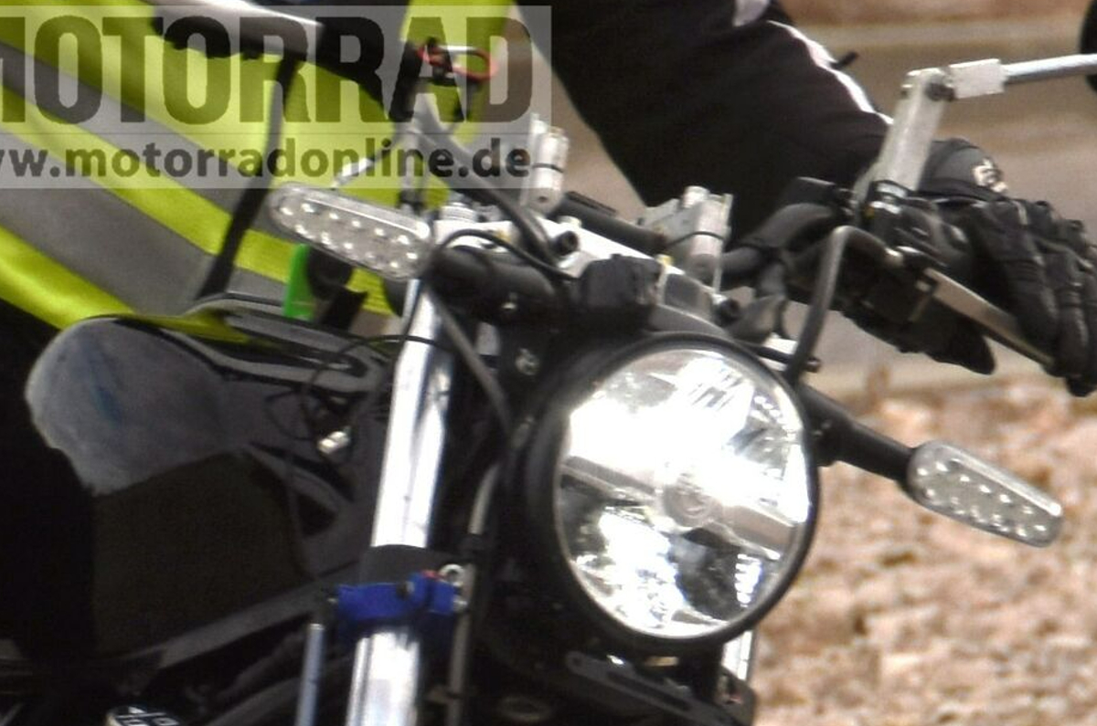 Royal Enfield 450cc naked bike spied testing.